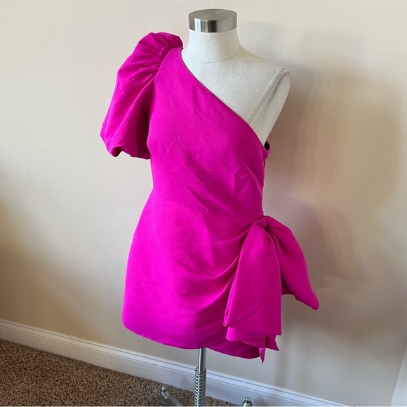 New! BHLDN Sachin & Babi One Shoulder Bow Mini Dress 26127 - Picture 6 of 13